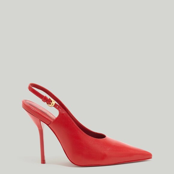 NEW LARROUDE Made In Brazil Leather Altuzuarra Collab Pumps IN red 1225 13m7 - Picture 2 of 7